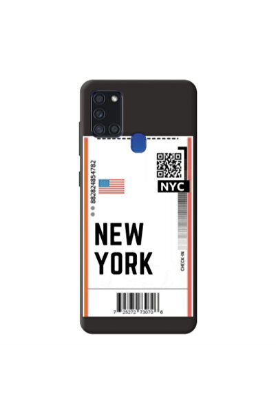 Other Samsung A21S New York NYC Black Colored Silicone TPU Θήκη