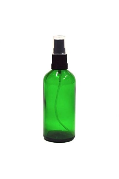 OEM Sticlă verde cu pulverizator, pulverizator negru, 100ml