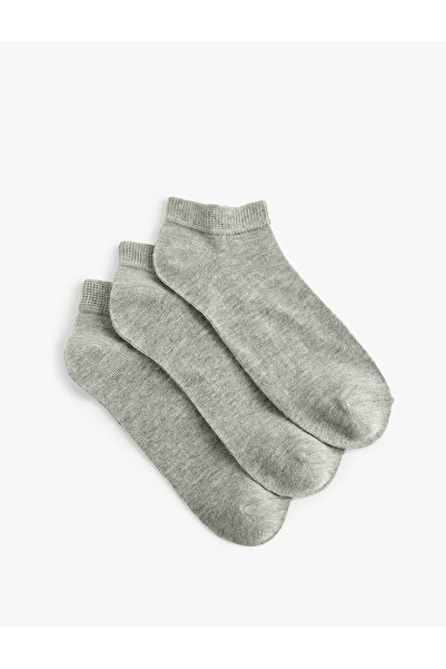 Koton Cotton Basic 3-Piece Booties Socks Set