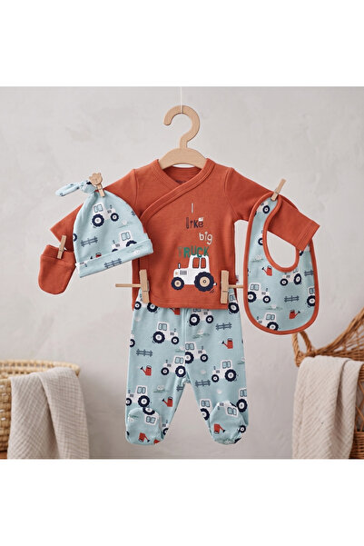 Mother Love 100% Organic Cotton 5-Piece Hospital-Issued Newborn Baby Clothing...