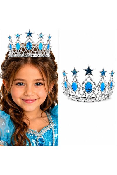 Generic Brand Mi Zvezdana Kraljica Kruna Chuk Princeza Kruna Srebrne Boje