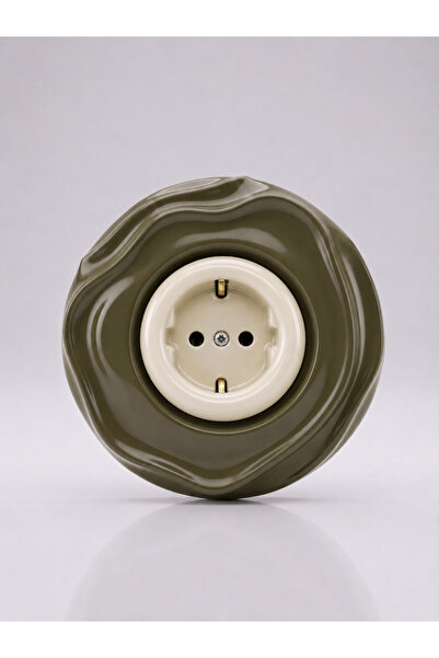 VRC Ticaret Special Design Wavy Series Exterior Khaki Interior Cream Decorati...