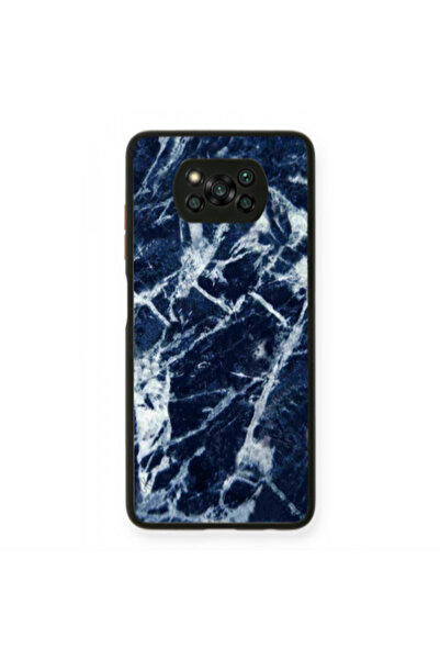 Other Xiaomi Poco X3 /X3 Pro Marble Cracked Purple Black Glossy Θήκη