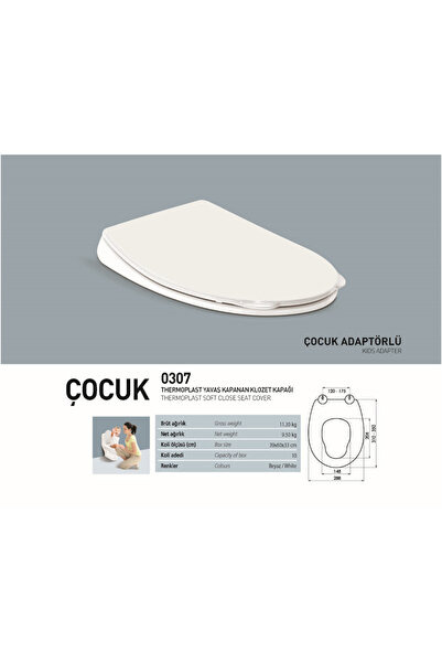 NKP ÇOCUK THERMOPLAST YAVAŞ KAPANAN KLOZET KAPAĞI