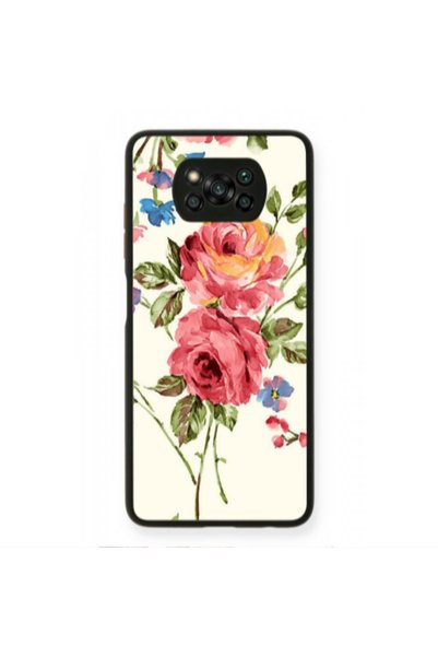 Other Xiaomi Poco X3 /X3 Pro Violet and rose Black Glossy Θήκη