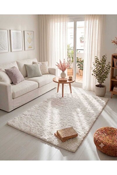 MIRAEDN HOME Yıkanabilir Yumuşak Peluş Post Shaggy Çocuk Odası Oturma Odası S...