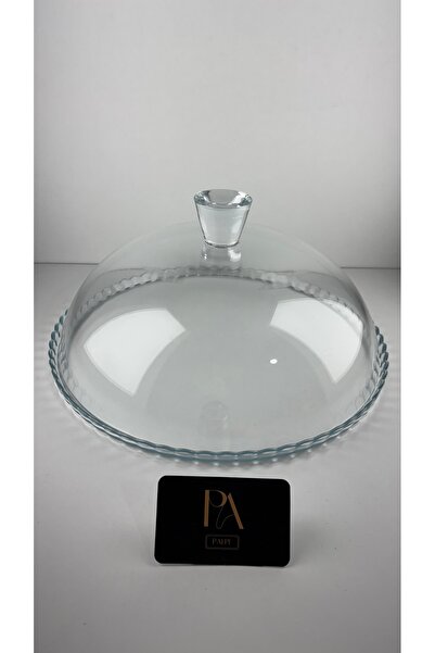 Palpe Decorative Serving Glass Covered Cake Dish Storage Container Cookie Bow...