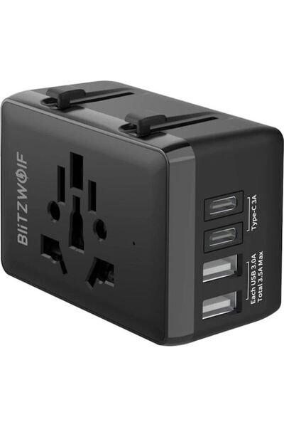 BlitzWolf Προσαρμογέας πρίζας για την Ελλάδα Κωδικός: BW-TA1