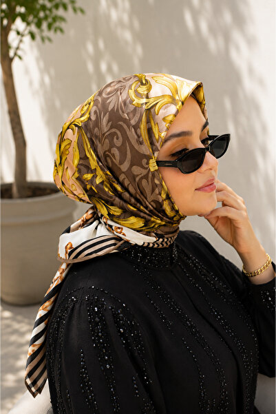 EBRUTESETTÜR Patchwork Pattern Scarf Series Mink