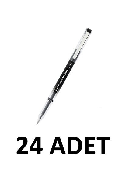 Pensan My-King Gel 24 Pcs. 0.5mm Ballpoint Pen with Metal Clip 6405
