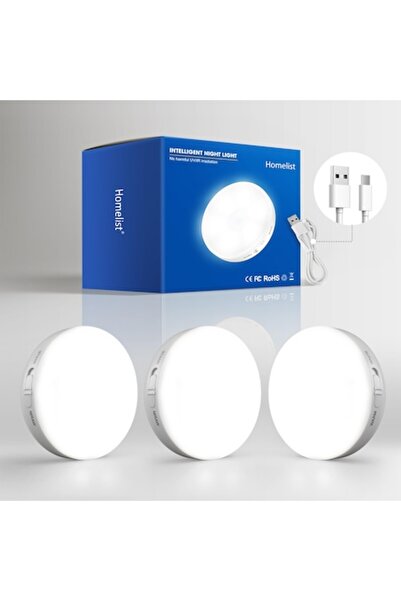 OEM Set Homelist de 3 lămpi LED cu senzor de mișcare, reîncărcabile prin USB,...