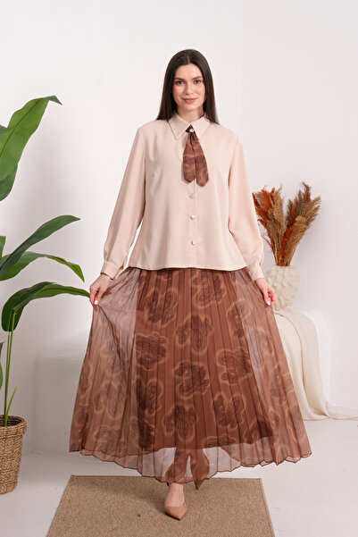MODA ARL BEJ KRAVATLI PİLİSELİ TAKIM