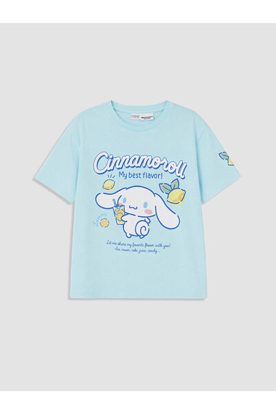 LC Waikiki Lcw Kids Green Crew Neck Cinnamoroll Printed Girls' T-Shirt