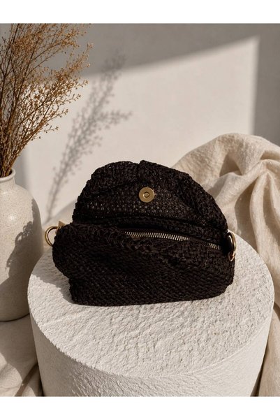 Swaggo collections Women's Straw Model Mini Hand and Shoulder Bag