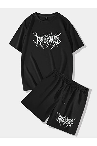 ship master Summer Collection New Arrival T-Shirt & Shorts Set Printed Patter...