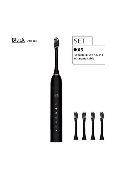 Choice1 black Electric Ultrasonic Toothbrush with Six Speed Modes Soft Bristl...