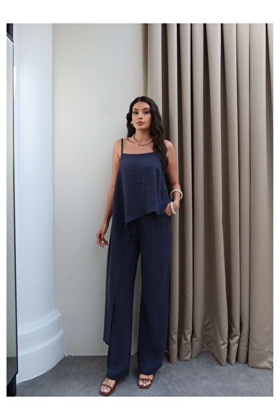 ESRAHELVACI Asymmetrical Cut Blouse and Pants Set