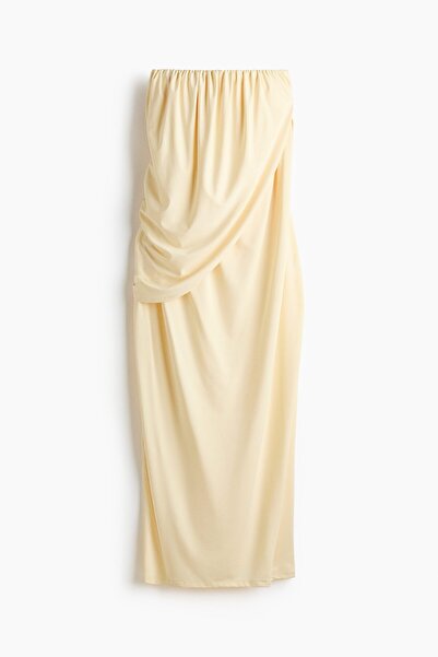 H&M Drapeli Bandeau Elbise