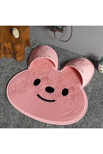 Arabest Bunny Shower Foot Scrubber Mat, Silicone Foot Scrubber in Shower, Ant...