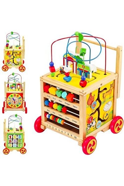 KRUZZEL Antepremergator din lemn si Cub educativ 2-in-1 pentru copii, cu mult...