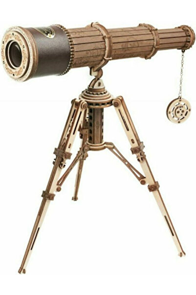Robotime Telescop monocular din lemn, jucărie educativă pentru copii de peste...