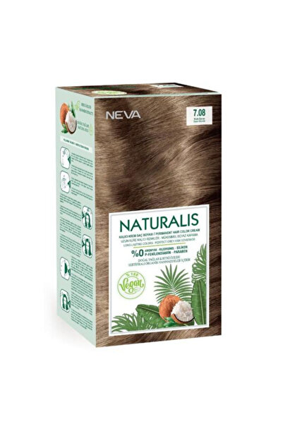 Neva Vopsea de Par Vegana Fara Amoniac - Naturalis, Neva, nuanta 7.08 Blond N...