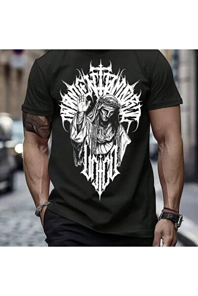 212Wear Christ Religious Symbol Graphic Men'S Short Sleeve T-Shirt Street-wea...