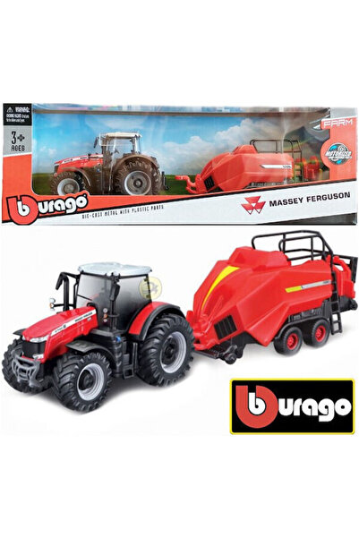 BBURAGO Tractor agricol Massey Ferguson 8740S, camionetă, scară 1:43, pentru ...