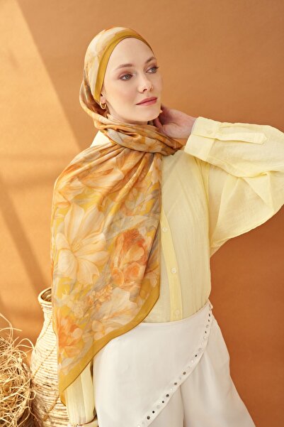 Silk Home Riva Shawl Tencel Wild Flower Golden Yellow