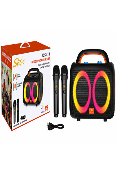 AT Performance Преносима Bluetooth колонка Sing-e ZQS-L19, Караоке, 1400W, Вк...
