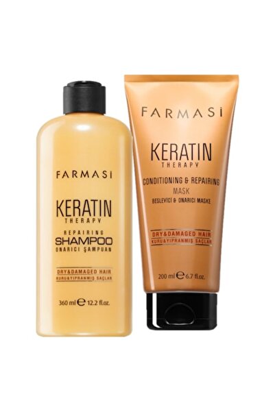 Farmasi Set de terapie cu cheratină pentru păr uscat și deteriorat, – Șampon ...