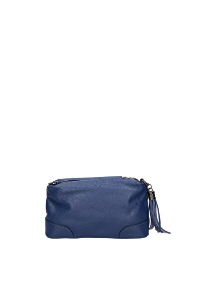 matis atelier Geantă crossbody de damă din piele Altera - Albastru închis