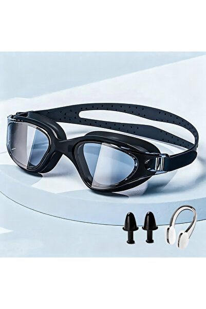 Choice1 black Professional HD Anti-fog Adjustable Swimming Goggles for Men an...