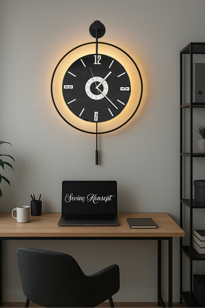 SEVİNÇ KONSEPT Led'li NERO Orjin 24 (Büyük Boy 50x75 cm), Modern Dekoratif Sa...