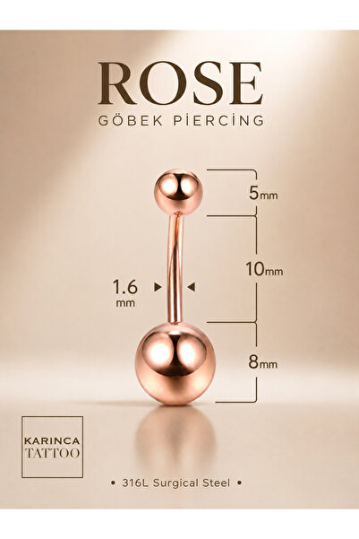 Karınca Piercing Rose Göbek Piercingi Belly Piercing
