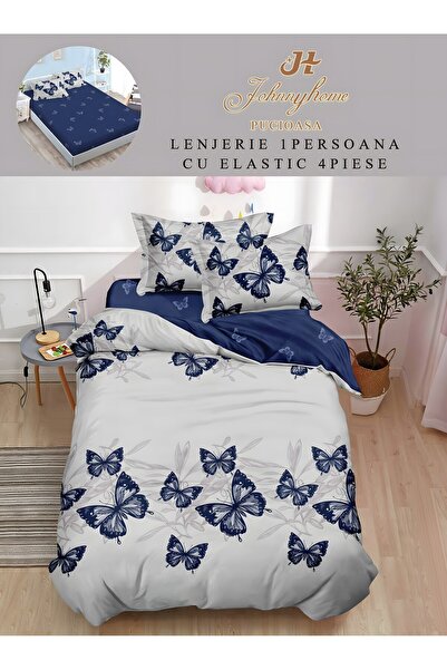 CasaDesteapta.ro Duvet Cover Set 1 Person 4 Pieces with Stretchy 155x200 cm, ...