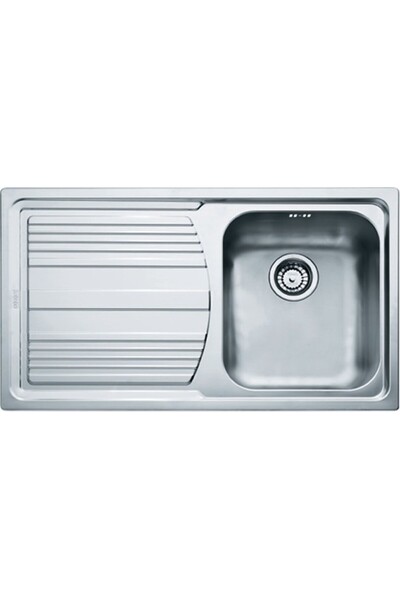 Franke Logica LLX 611 Λείος Ανοξείδωτος Νεροχύτης Inox Ποδιά αριστερά 45cm