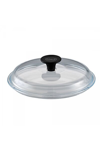 ROESLE Capac din sticla 24cm Cadini, negru, transparent, rezistent la tempera...
