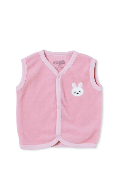 ebebek Hello Baby HelloBaby Kız Bebek Yelek Hayvan Baskılı Çıtçıtlı V Yaka Atlet