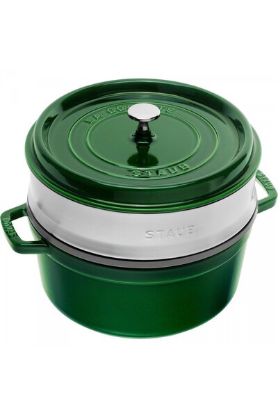 STAUB Oala din fonta Staub, rotunda, 5.2l, verde, 26x23.7cm