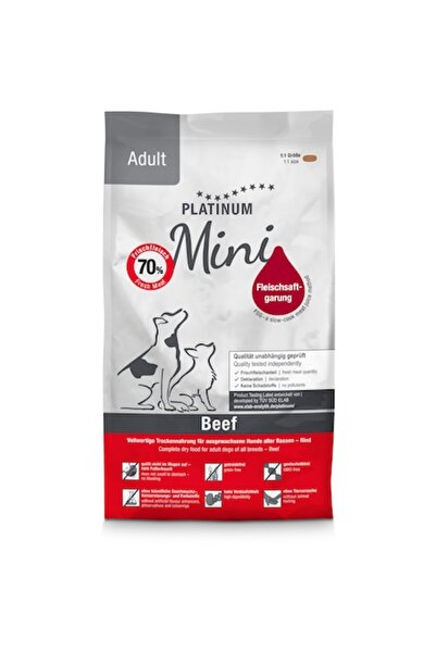 Platinum Hrană uscată pentru câini, Mini Adult, cu vită, 900g