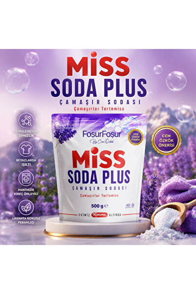 Miss Soda Plus Çamaşır Sodası Lavanta Kokulu 500 g - Beyazlar İçin Leke Çıkar...