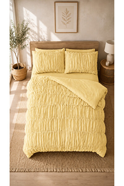 HAVLUSAN Double Cotton Drawstring Duvet Cover Set