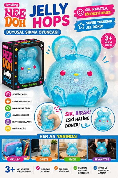 Firsatkolay Schylling NeeDoh Jelly Hops Sıkılabilir Squishy Oyuncak