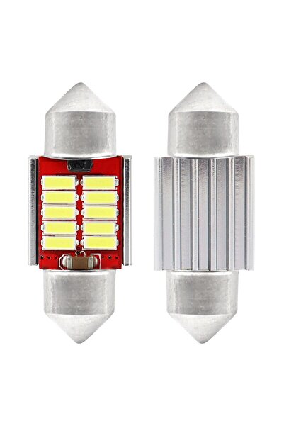 AMIO Bec LED auto Festoon C5W C10W C3W 31mm, CANBUS, 10 SMD 4014, lumină albă...