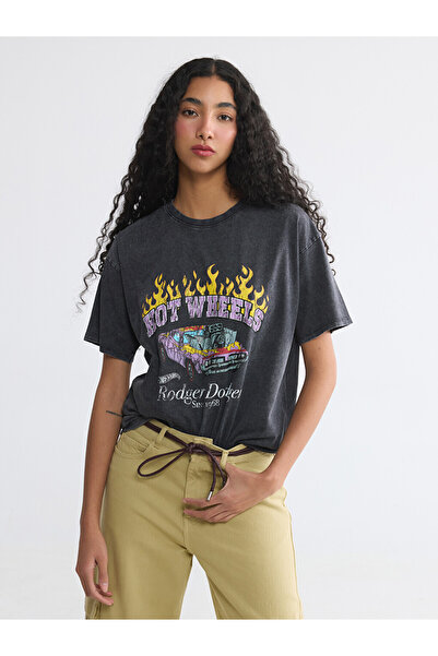 LC Waikiki Tricou de damă Hot Wheels imprimat, 100% bumbac