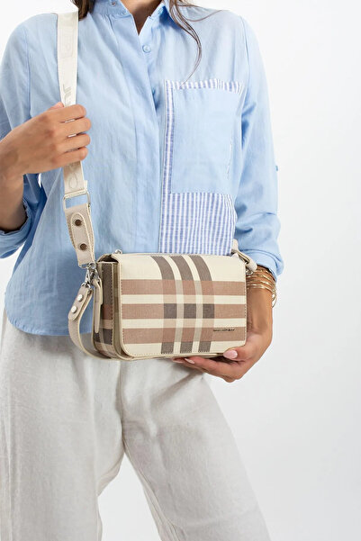 Just Polo Women's New Season Plaid Hand and Shoulder Bag Suitable for Daily C...