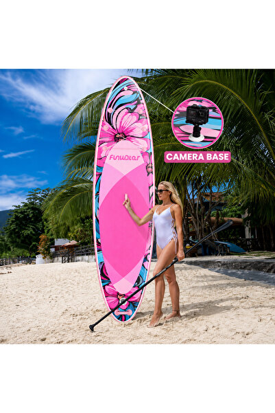 Funwater PINK FLOWER ŞİŞME SUP BOARD/STAND UP PADDLE BOARD 350x85x15 CM 1 YIL...