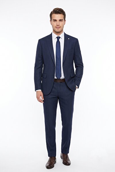 KAMER Men's 6 Drop Double Slit Vest Suit Bgl-St05598