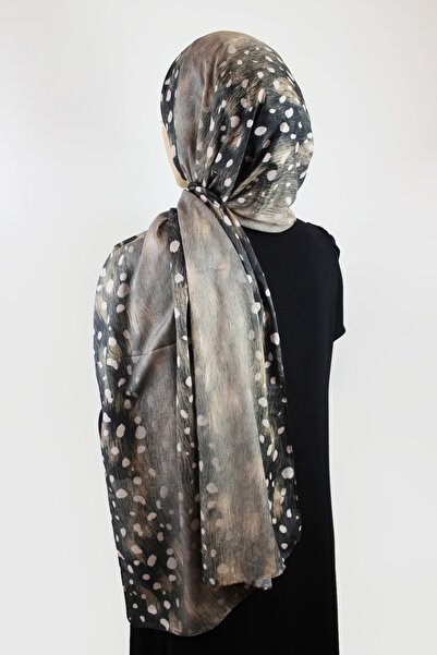 QUM İPEK Ceylan Geyik Pattern Cotton Viscose Shawl
